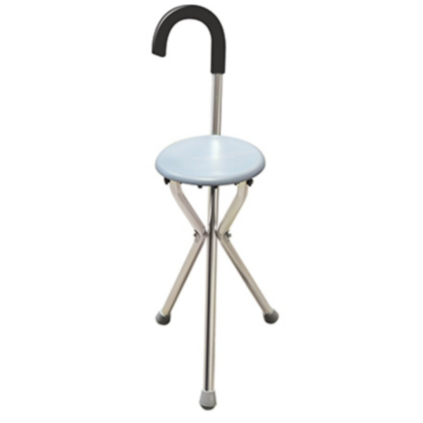 Bastón con asiento plegable