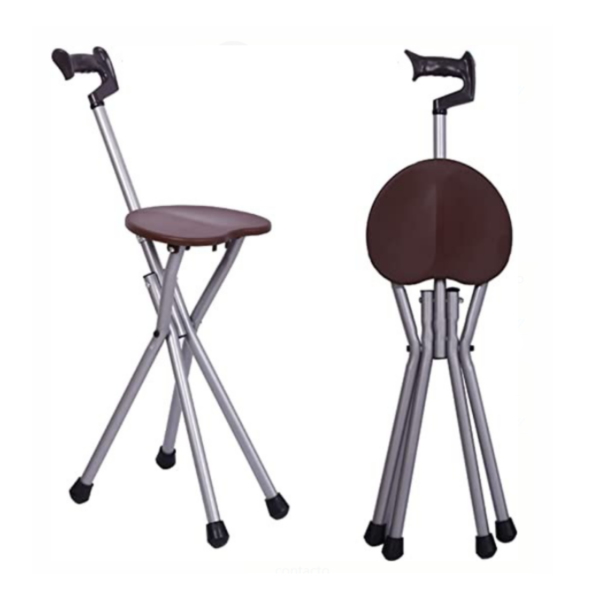 Bastón con asiento plegable