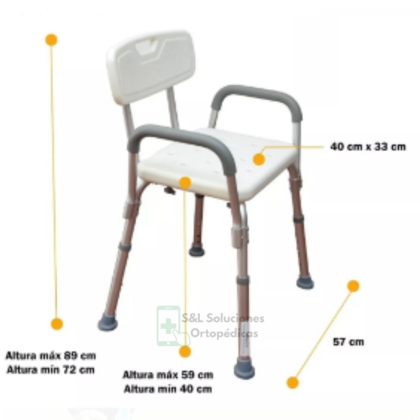Silla de Ducha Baño Reforzada - Image 3